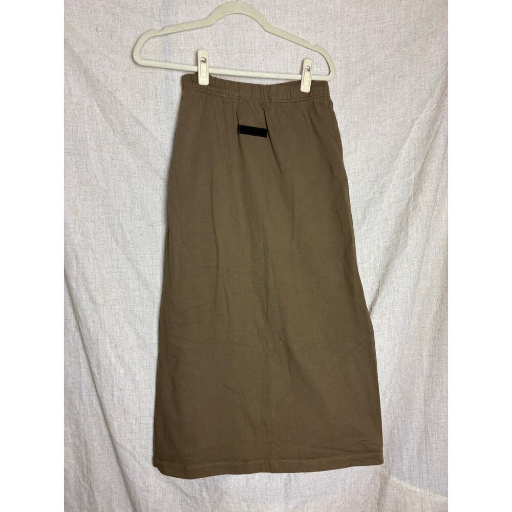 Fear of God Essentials Midi Skirt - Wood Sz. M - Picture 5 of 15